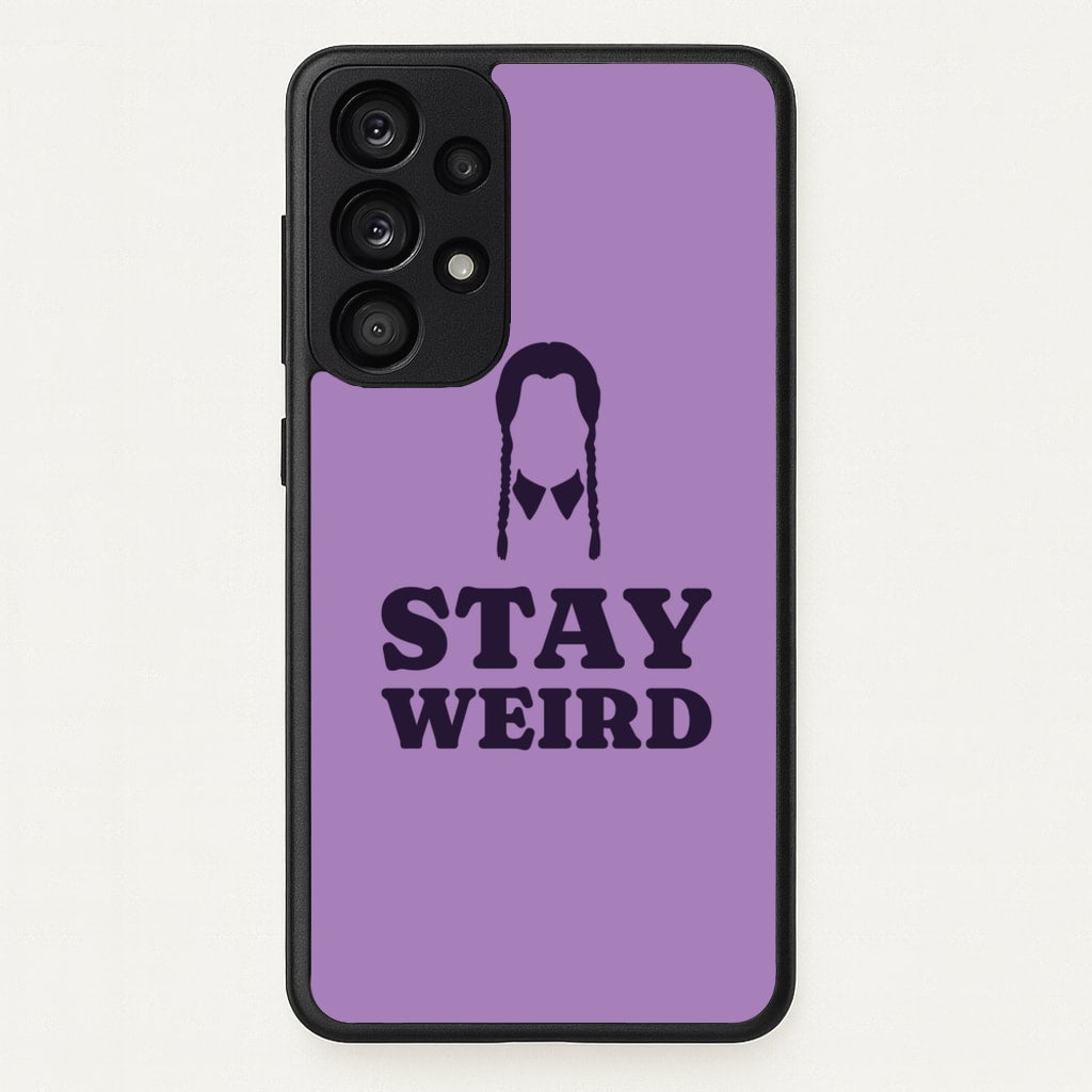 Stay Weird Purple - Wednesday Phone Case for Galaxy A33