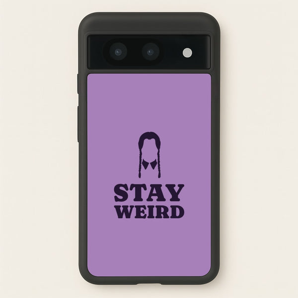 Stay Weird Purple - Wednesday Phone Case for Google Pixel 8a
