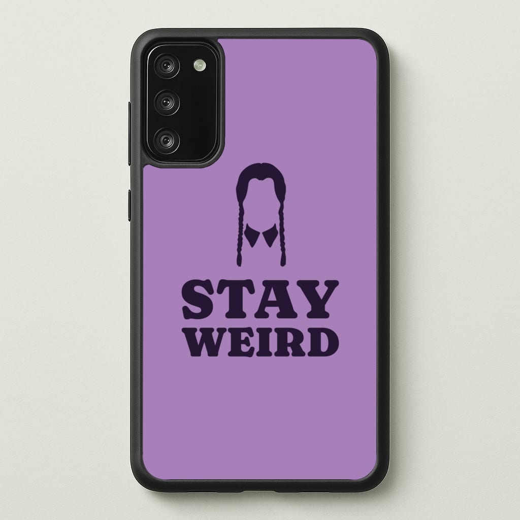 Stay Weird Purple - Wednesday Phone Case for Galaxy S20