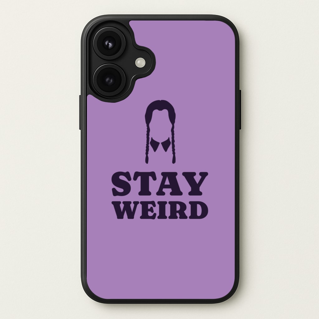 Stay Weird Purple Phone Case for iPhone 17
