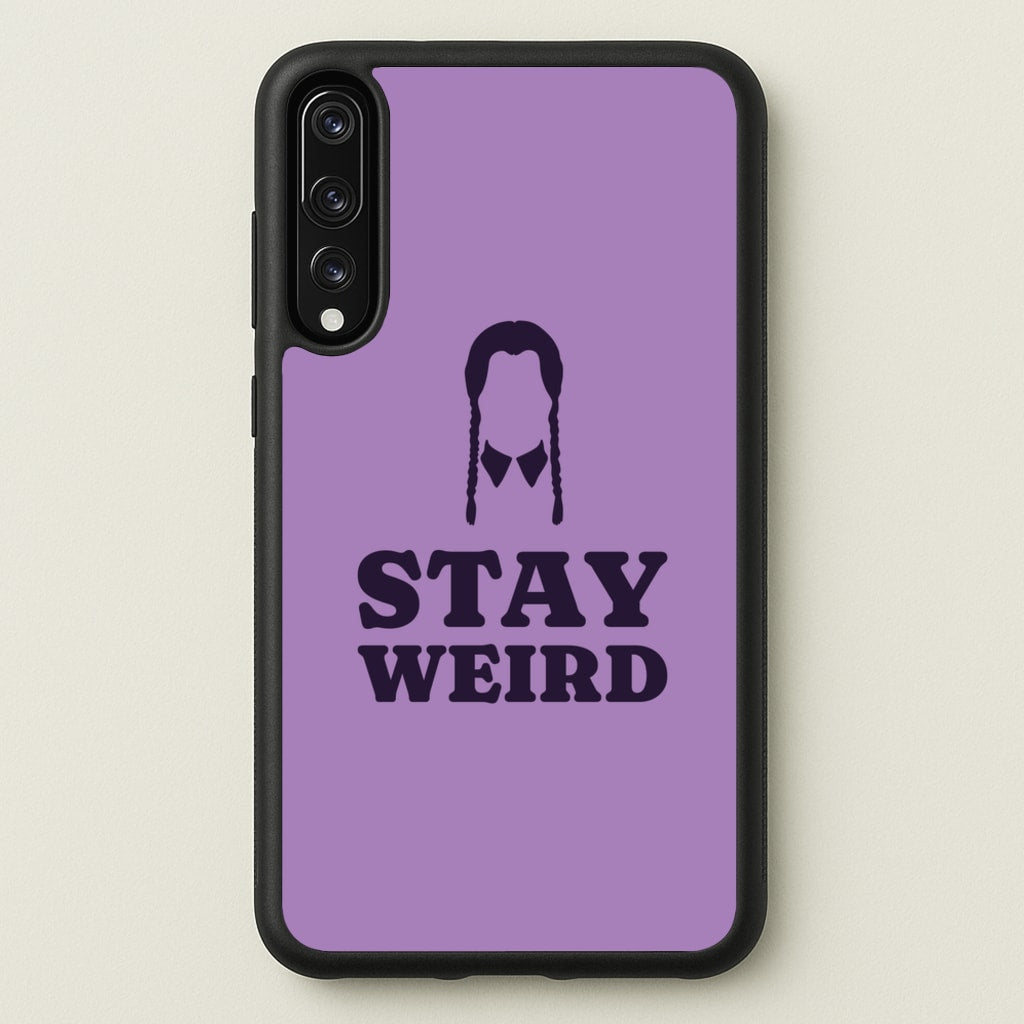 Stay Weird Purple - Wednesday Phone Case for Huawei P20 Pro