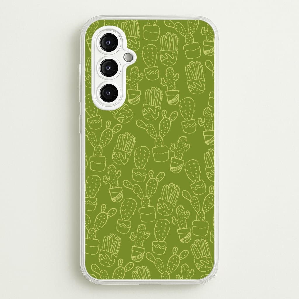 Green And Yellow Cacti - Western - Western Phone Case for Galaxy A14