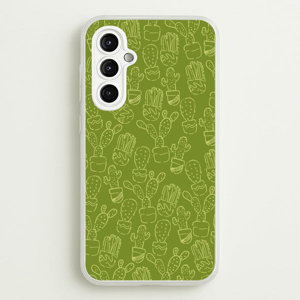 Green And Yellow Cacti - Western - Western Phone Case for Galaxy A14