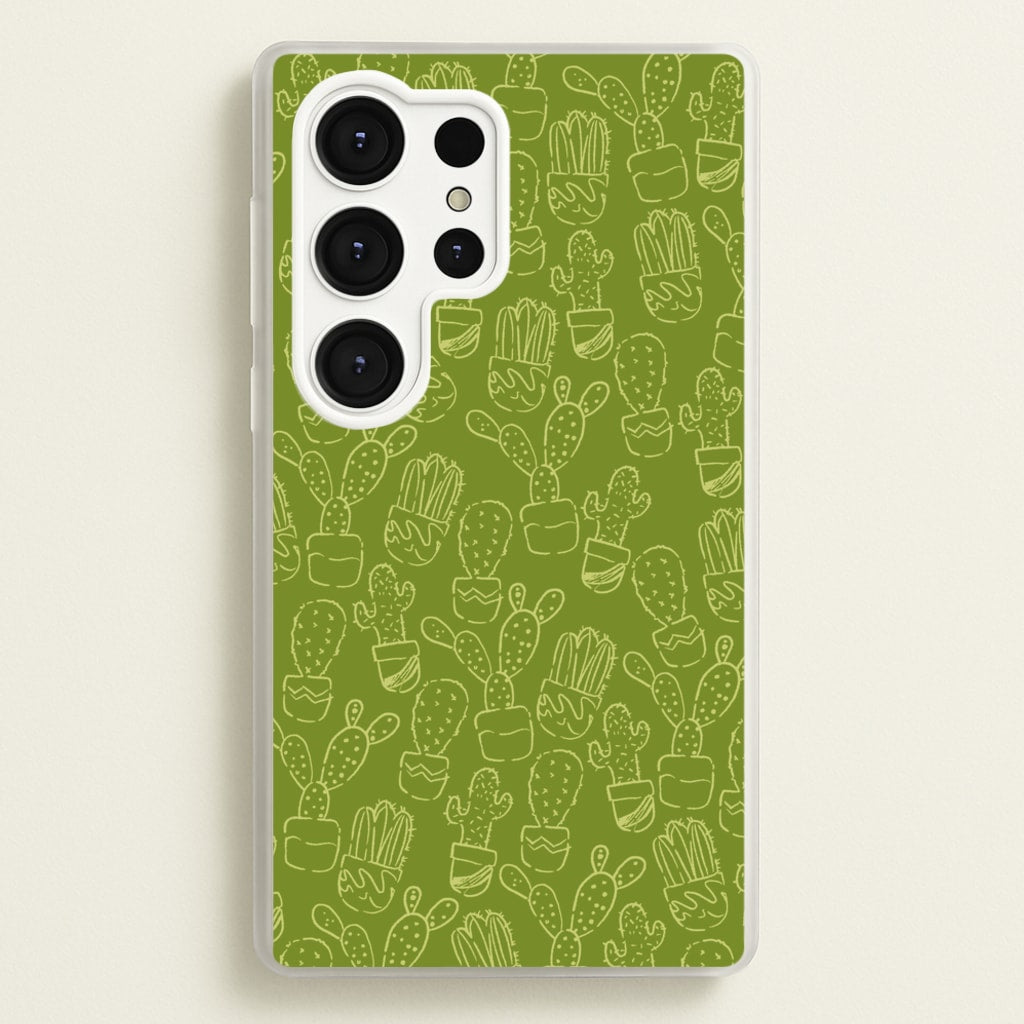 Green And Yellow Cacti - Western - Western Phone Case for Galaxy S25 Ultra