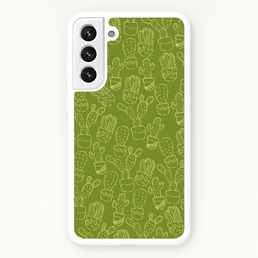 Green And Yellow Cacti - Western - Western Phone Case for Galaxy S22 Plus