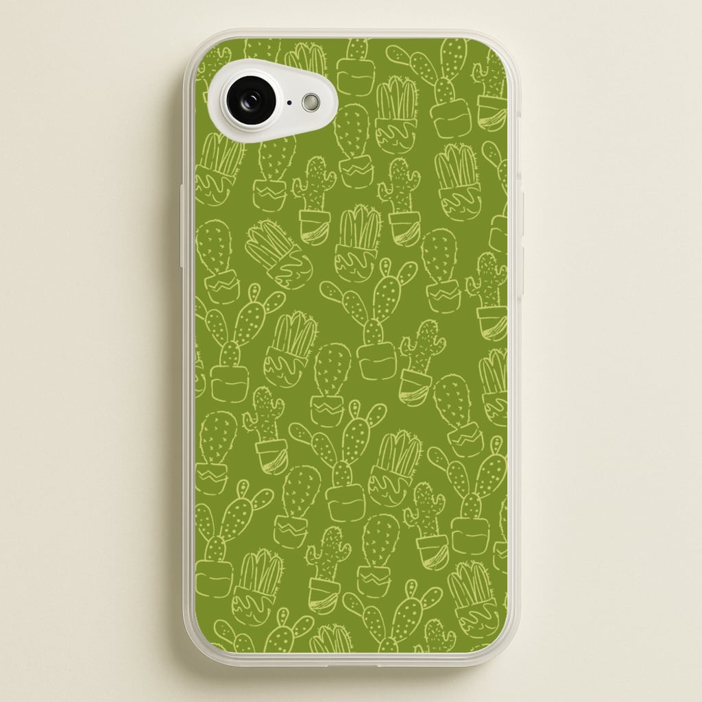 Green And Yellow Cacti - Western - Western Phone Case for iPhone 16e