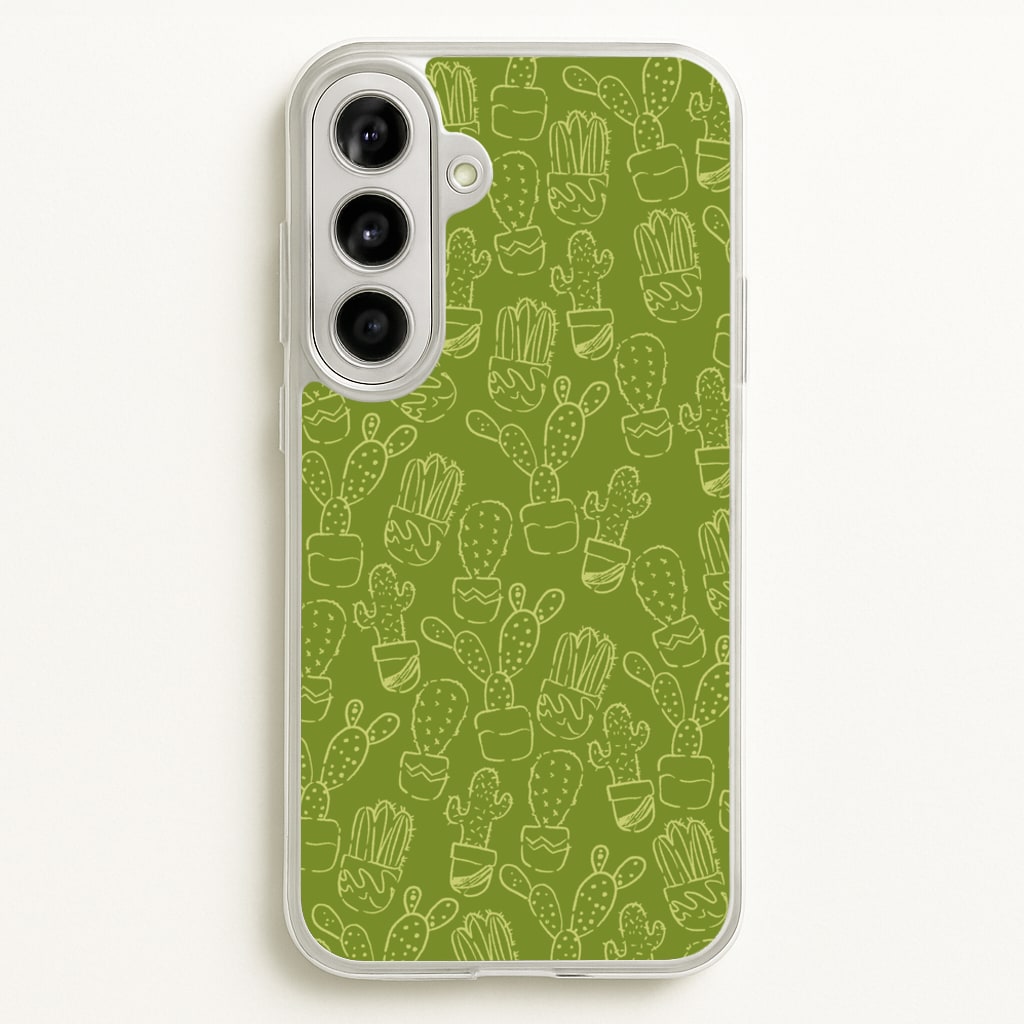Green And Yellow Cacti - Western - Western Phone Case for Galaxy A56