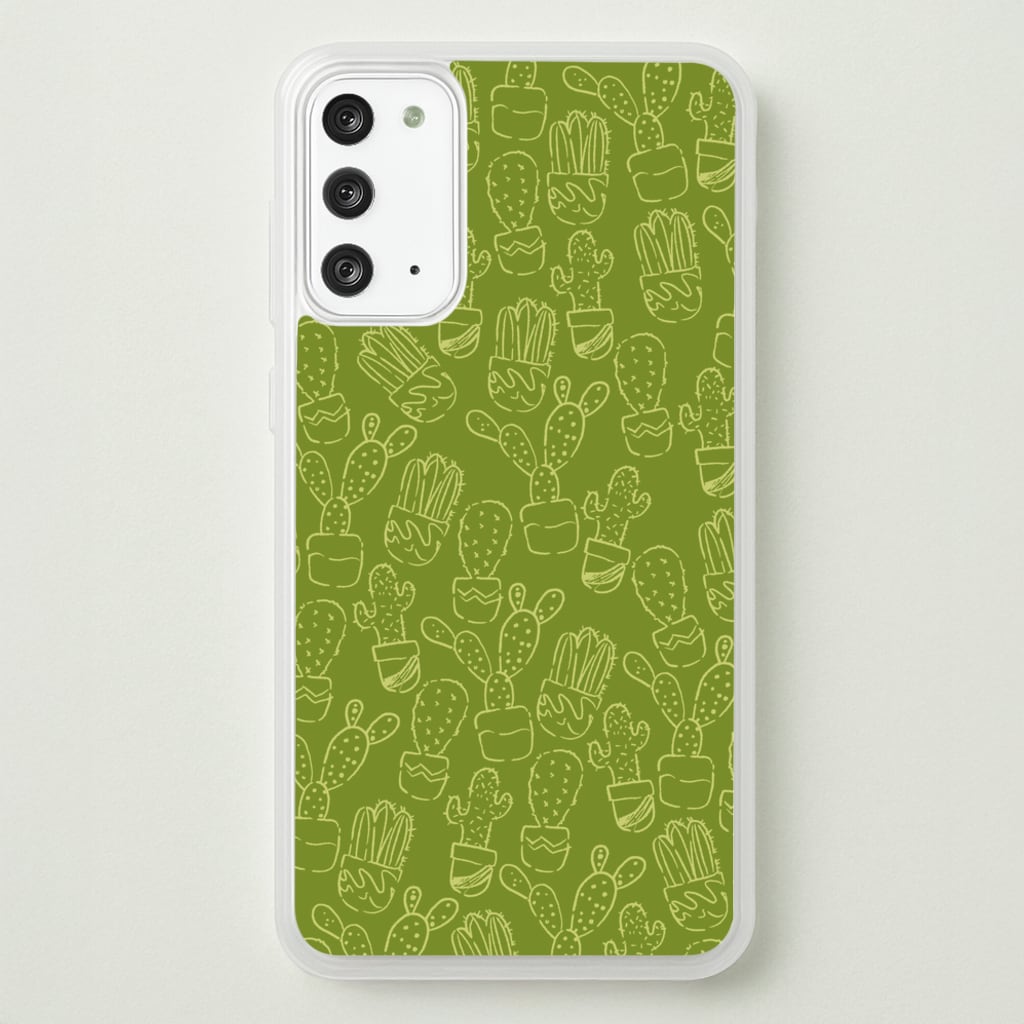 Green And Yellow Cacti - Western - Western Phone Case for Galaxy Note 20