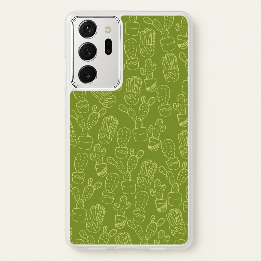 Green And Yellow Cacti - Western - Western Phone Case for Galaxy Note 20 Ultra