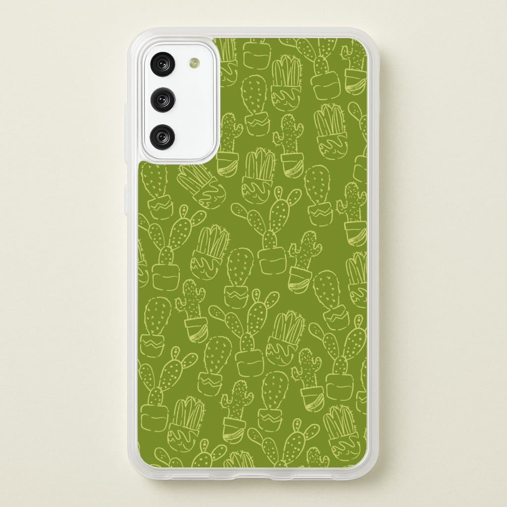 Green And Yellow Cacti - Western - Western Phone Case for Galaxy S20FE