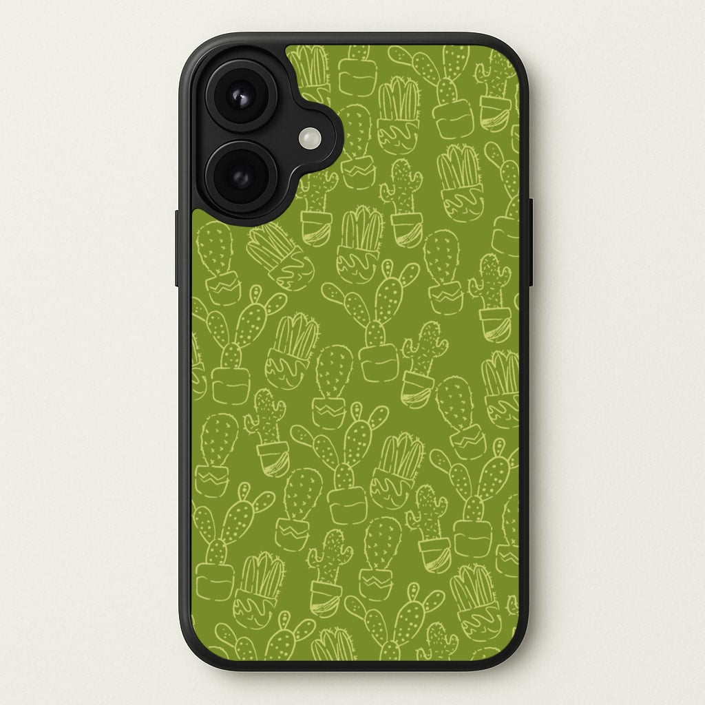 Green And Yellow Cacti - Western Phone Case for iPhone 17