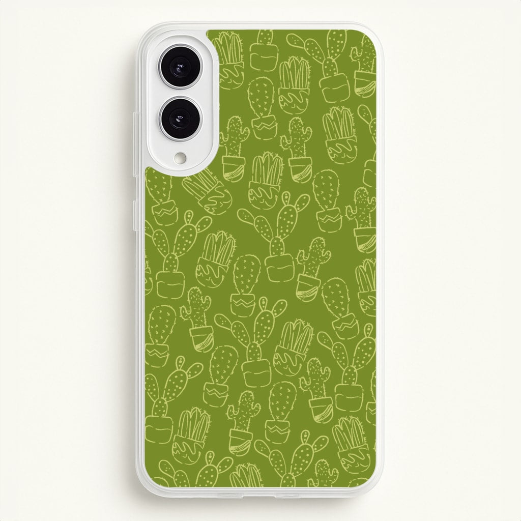 Green And Yellow Cacti - Western - Western Phone Case for Galaxy S25 Edge