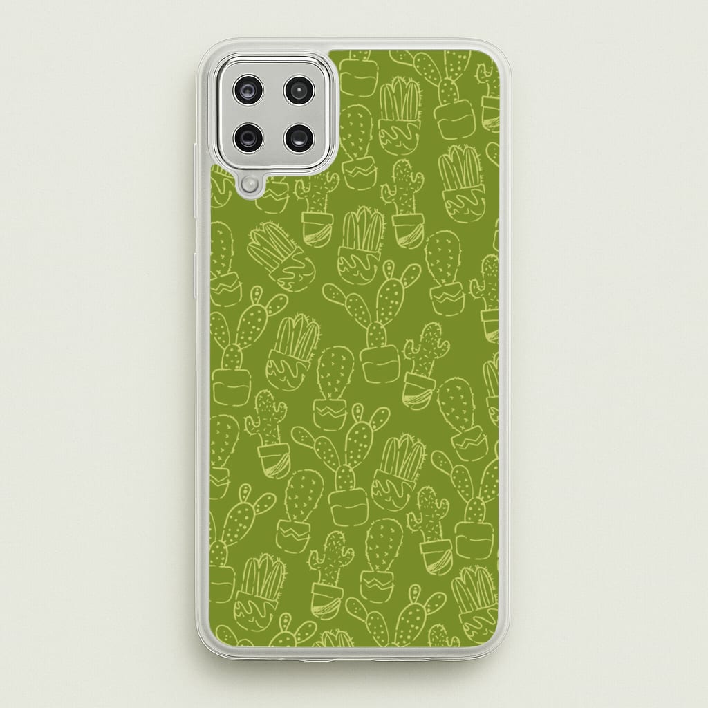 Green And Yellow Cacti - Western - Western Phone Case for Galaxy A12