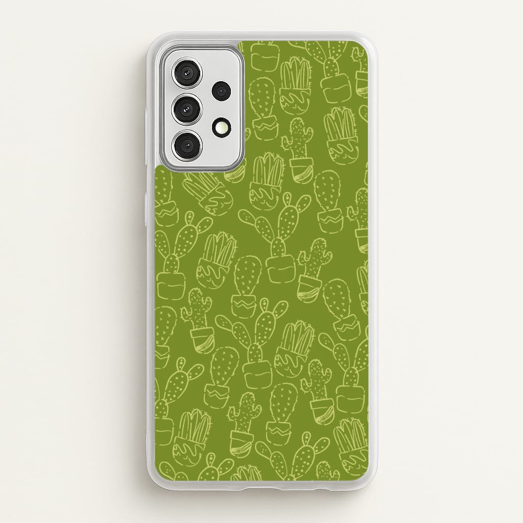 Green And Yellow Cacti - Western - Western Phone Case for Galaxy A52 / A52s