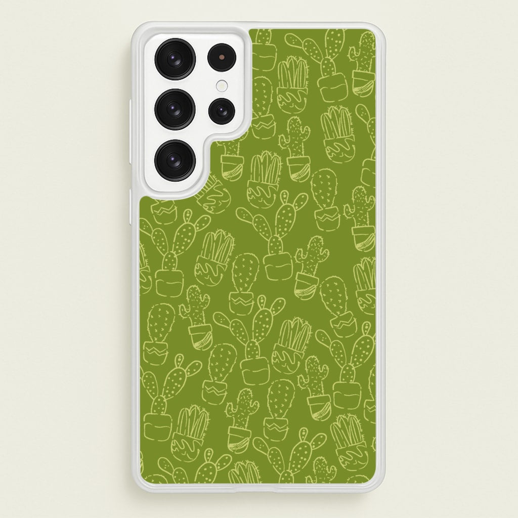 Green And Yellow Cacti - Western - Western Phone Case for Galaxy S23 Ultra