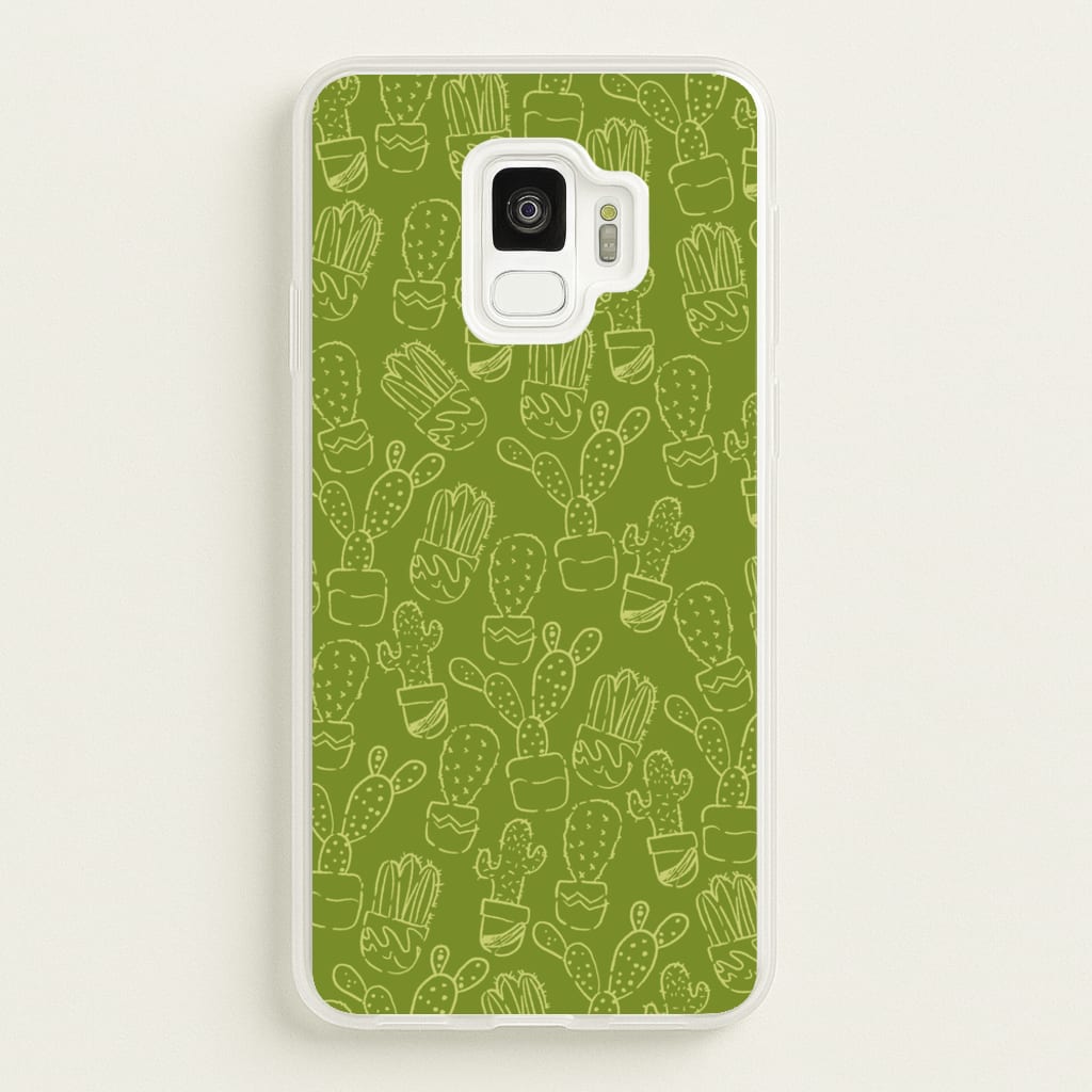 Green And Yellow Cacti - Western - Western Phone Case for Galaxy S9