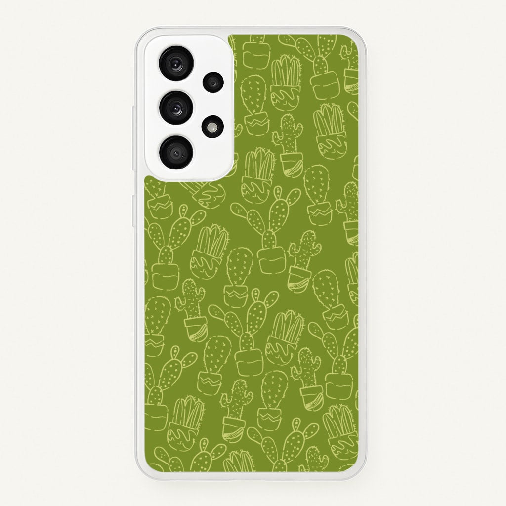 Green And Yellow Cacti - Western - Western Phone Case for Galaxy A53