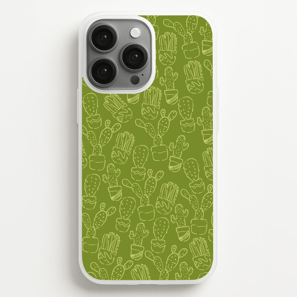 Green And Yellow Cacti - Western - Western Phone Case for iPhone 13 Pro Max