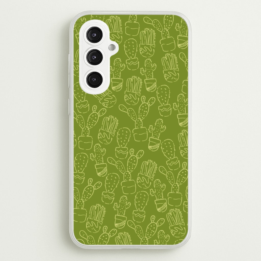 Green And Yellow Cacti - Western - Western Phone Case for Galaxy S23FE