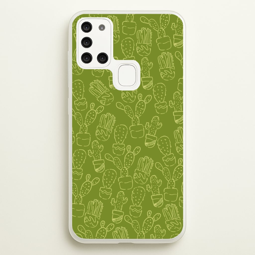 Green And Yellow Cacti - Western - Western Phone Case for Galaxy A21s