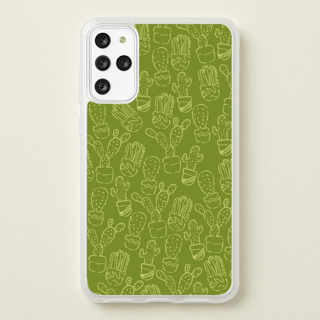 Green And Yellow Cacti - Western - Western Phone Case for Galaxy S20 Plus