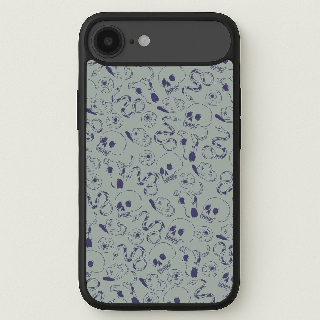 Blue Snakes And Skulls - Western Phone Case for iPhone 17 Air