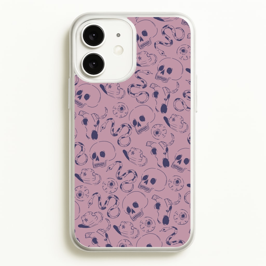 Purple Snakes And Skulls - Western - Western Phone Case for iPhone 11
