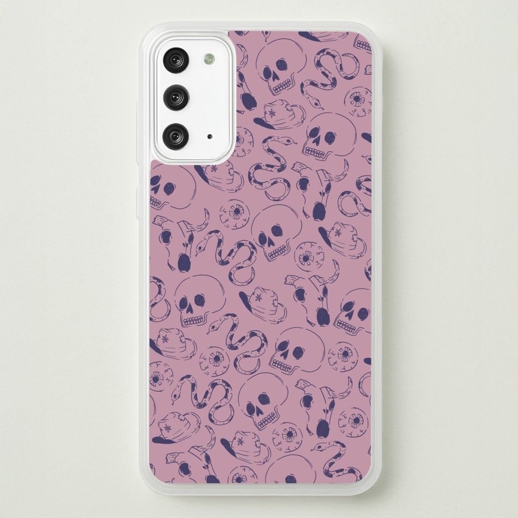 Purple Snakes And Skulls - Western - Western Phone Case for Galaxy Note 20