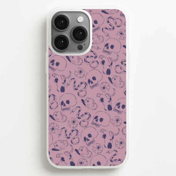 Purple Snakes And Skulls - Western - Western Phone Case for iPhone 13 Pro Max