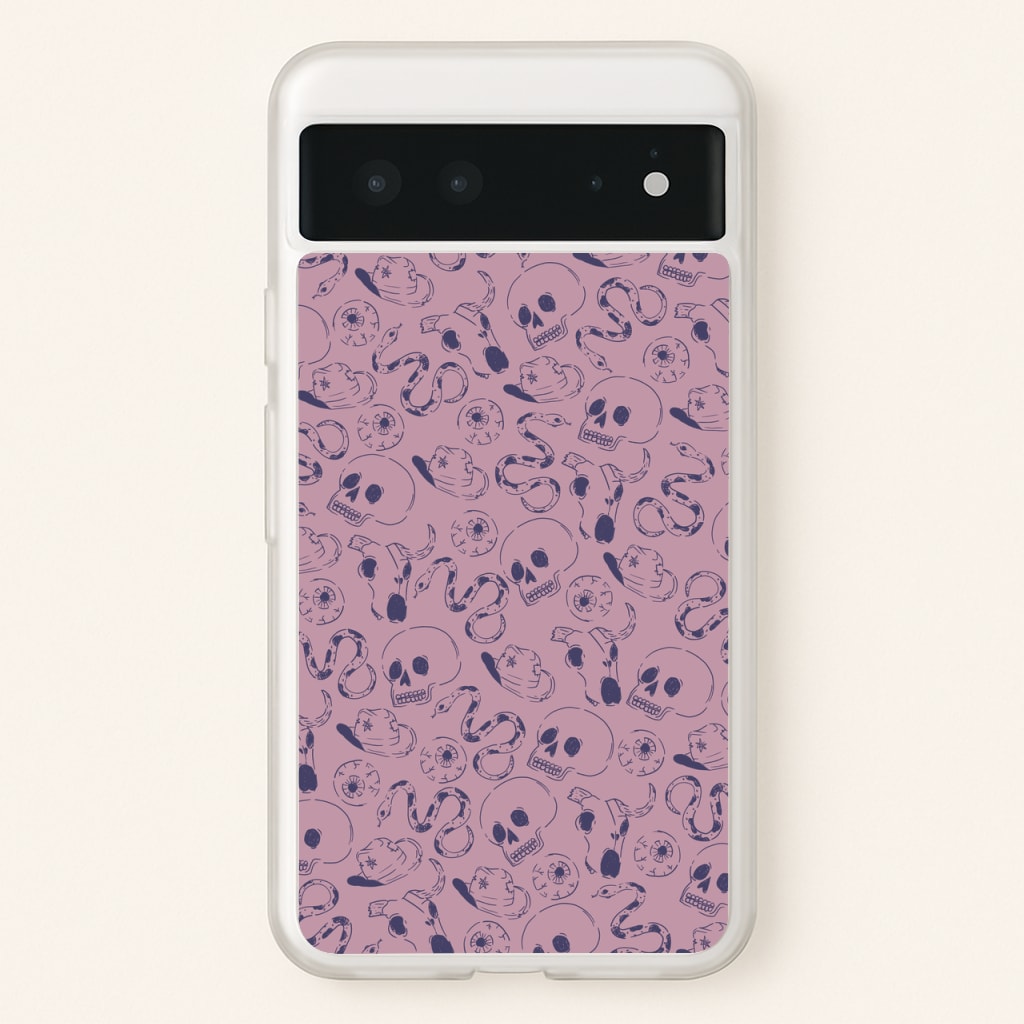 Purple Snakes And Skulls - Western - Western Phone Case for Google Pixel 6