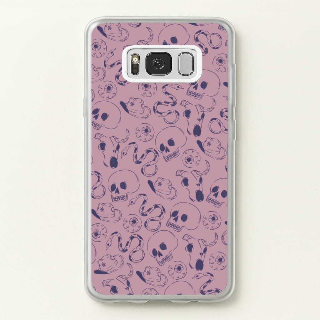 Purple Snakes And Skulls - Western - Western Phone Case for Galaxy S8 Plus