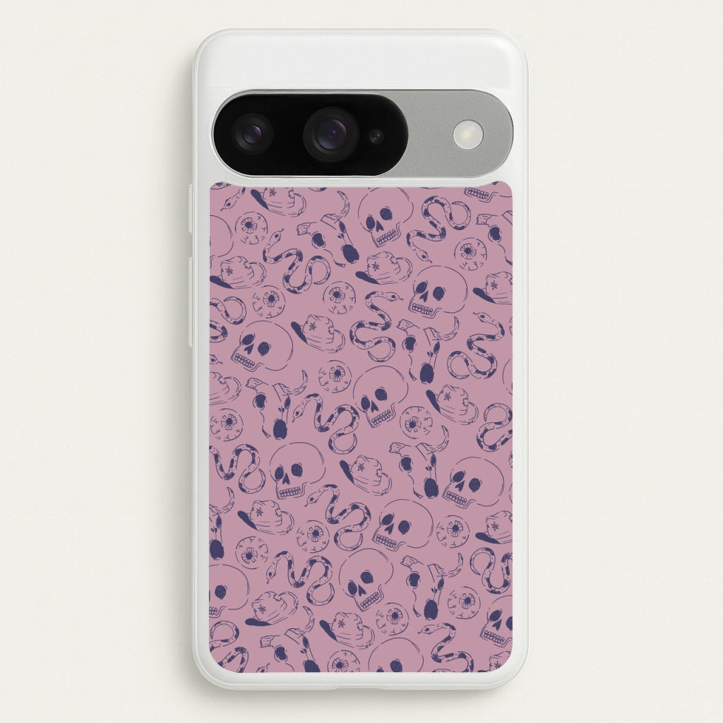 Purple Snakes And Skulls - Western Phone Case for Google Pixel 10 / 10 Pro