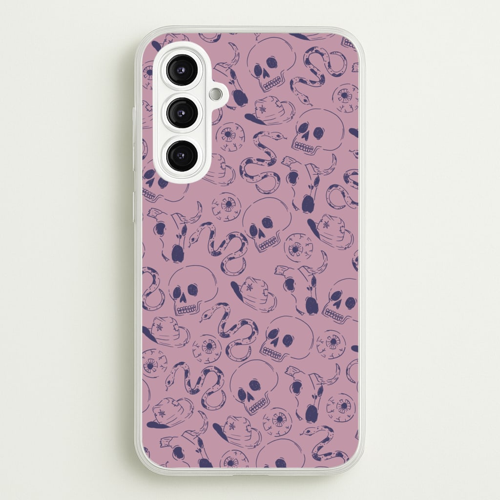 Purple Snakes And Skulls - Western - Western Phone Case for Galaxy A16