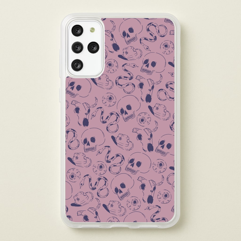 Purple Snakes And Skulls - Western - Western Phone Case for Galaxy S20 Plus