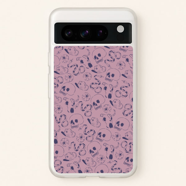 Purple Snakes And Skulls - Western - Western Phone Case for Google Pixel 8 Pro