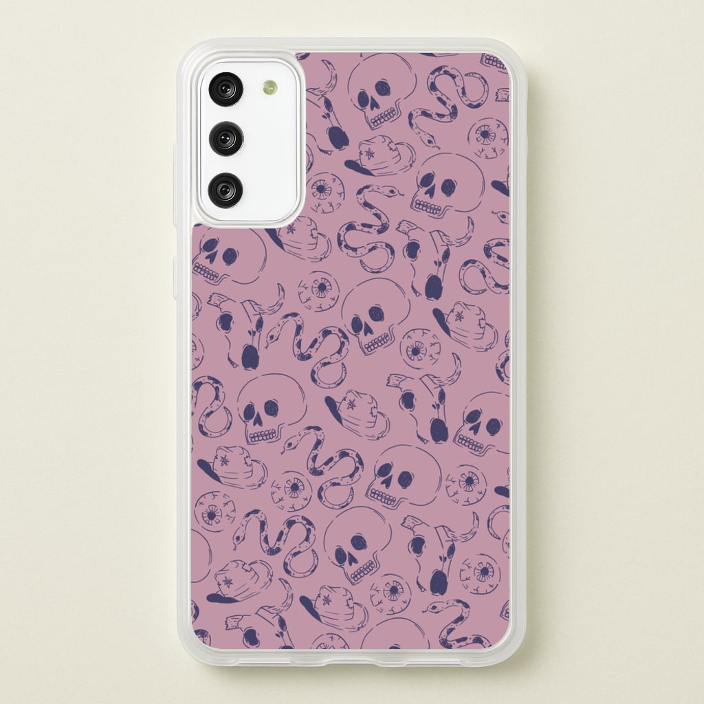 Purple Snakes And Skulls - Western - Western Phone Case for Galaxy S20