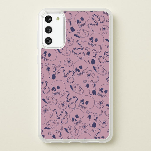 Purple Snakes And Skulls - Western - Western Phone Case for Galaxy A41