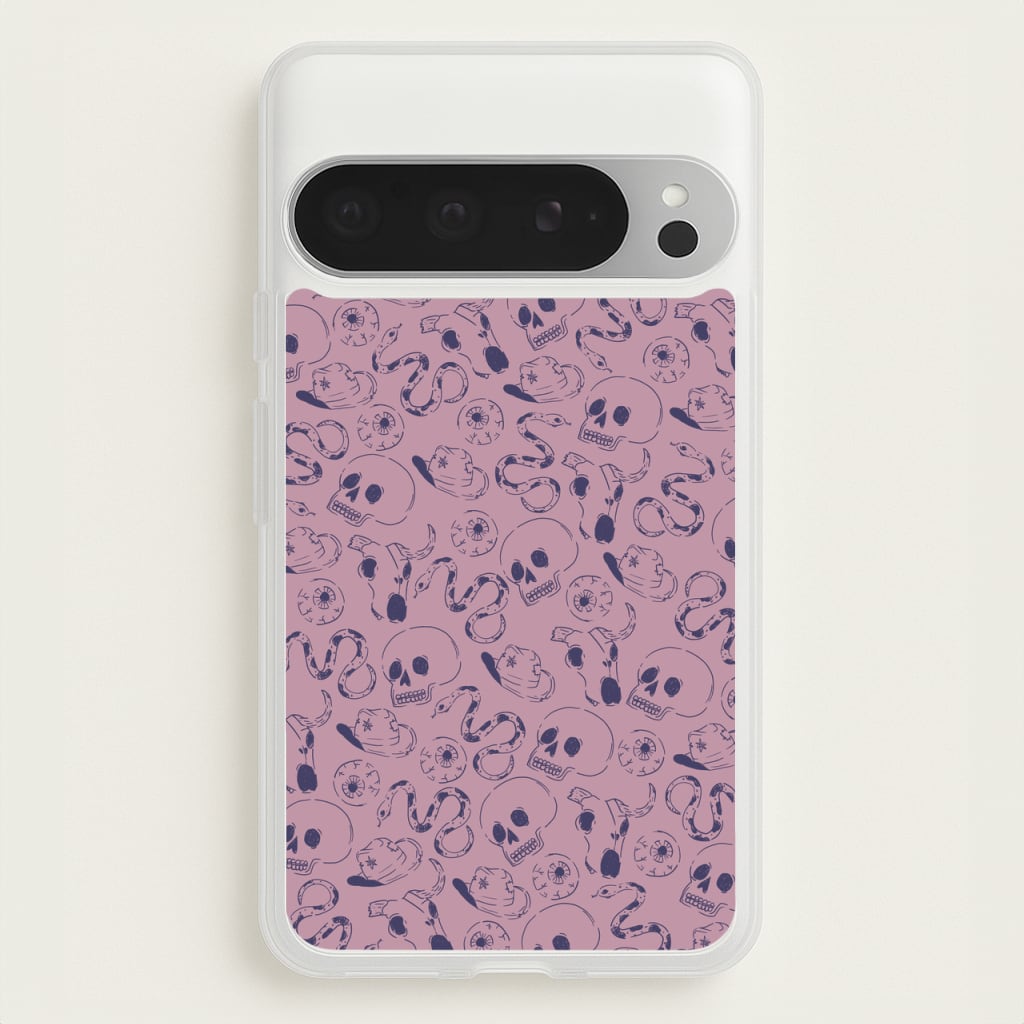 Purple Snakes And Skulls - Western - Western Phone Case for Google Pixel 9 Pro XL