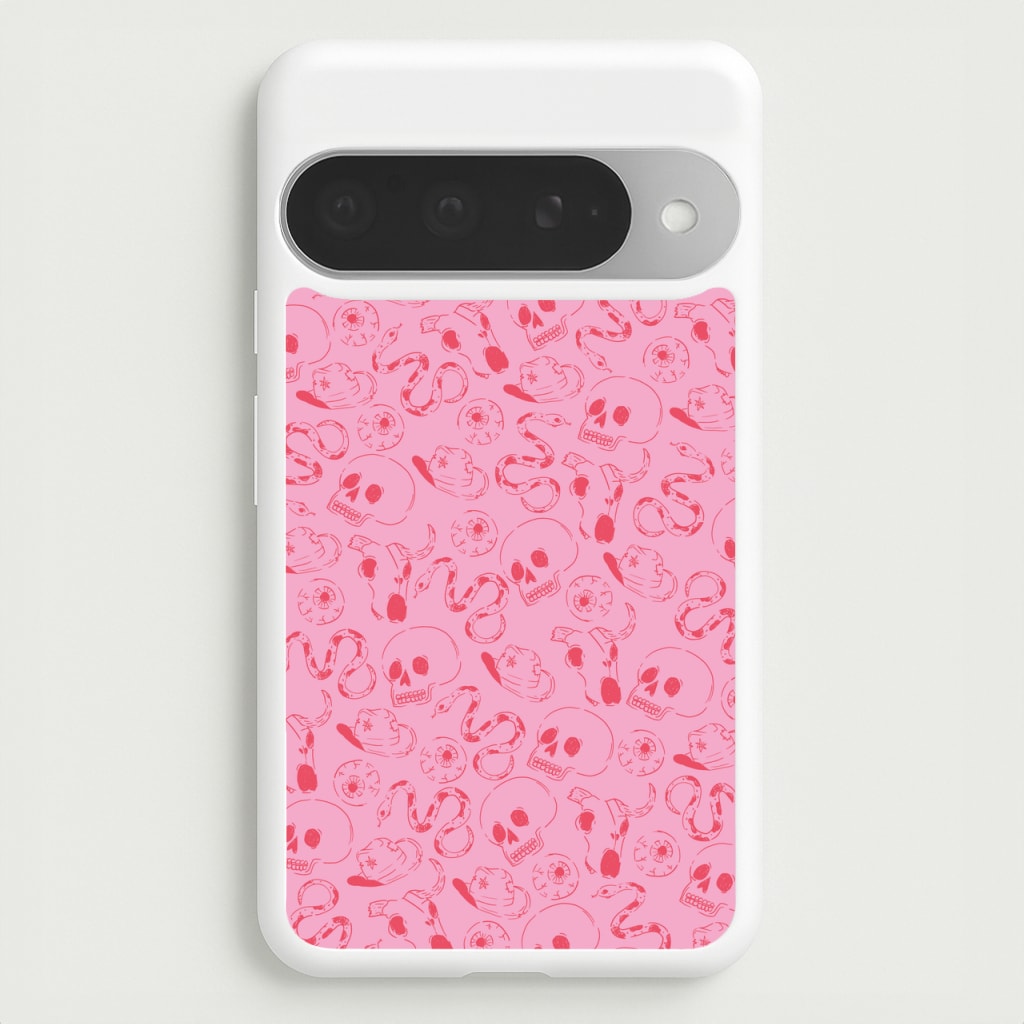 Pink Snakes And Skulls - Western Phone Case for Google Pixel 10 Pro XL