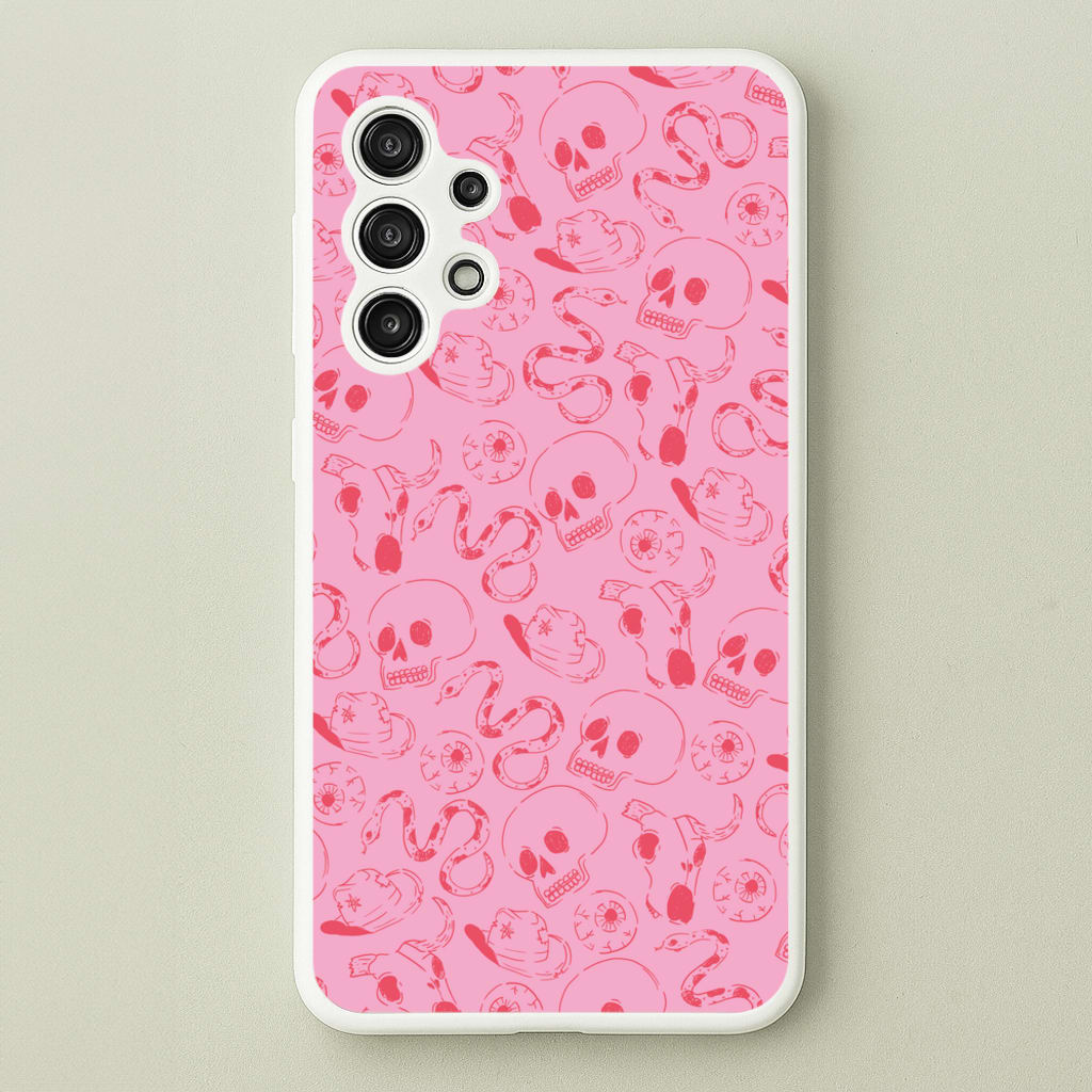 Pink Snakes And Skulls - Western - Western Phone Case for Galaxy A13