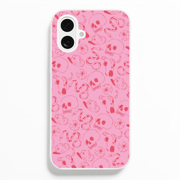 Pink Snakes And Skulls - Western Phone Case