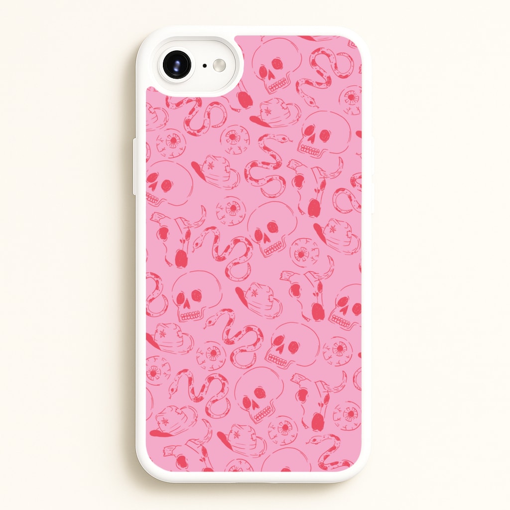 Pink Snakes And Skulls - Western - Western Phone Case for iPhone 6 / 7 / 8 / SE