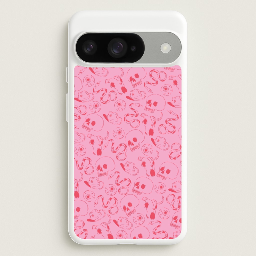 Pink Snakes And Skulls - Western Phone Case for Google Pixel 10 / 10 Pro