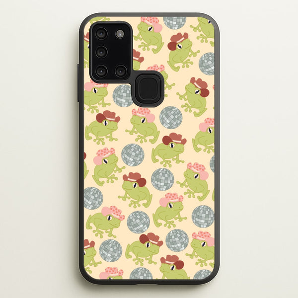 Frogs With Cowboy Hats - Western - Western Phone Case for Galaxy A21s
