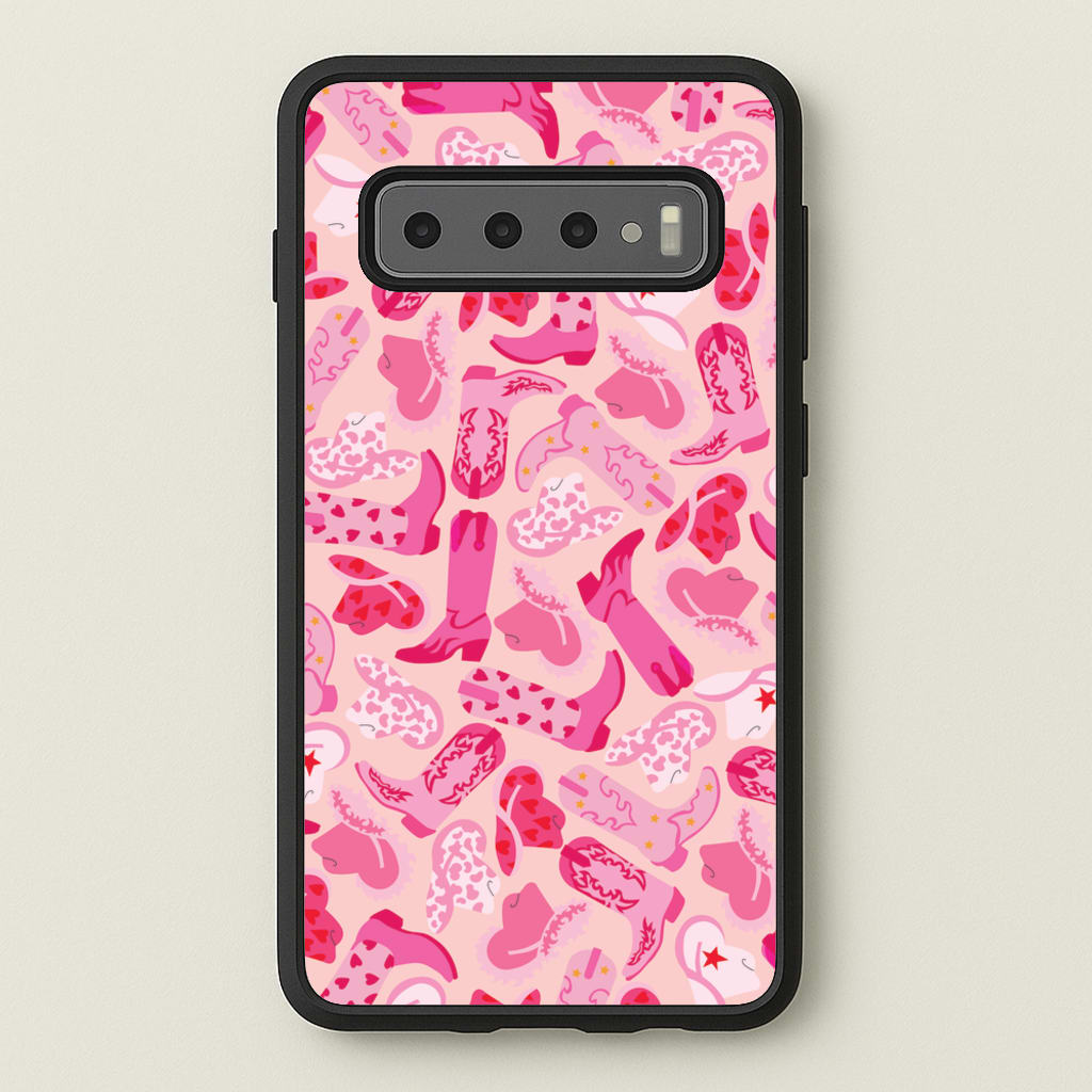 Cowboy Hats And Boots - Western - Western Phone Case for Galaxy S10