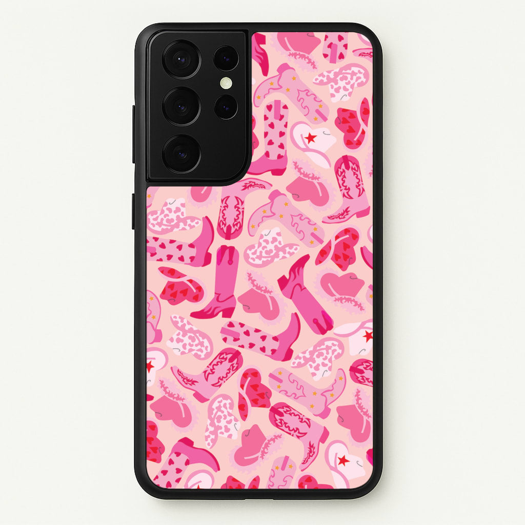 Cowboy Hats And Boots - Western - Western Phone Case for Galaxy S21 Ultra