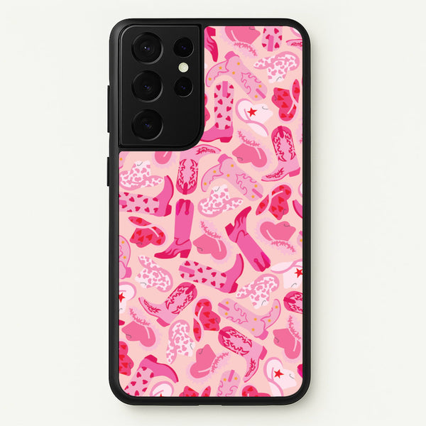 Cowboy Hats And Boots - Western - Western Phone Case for Galaxy S21 Ultra