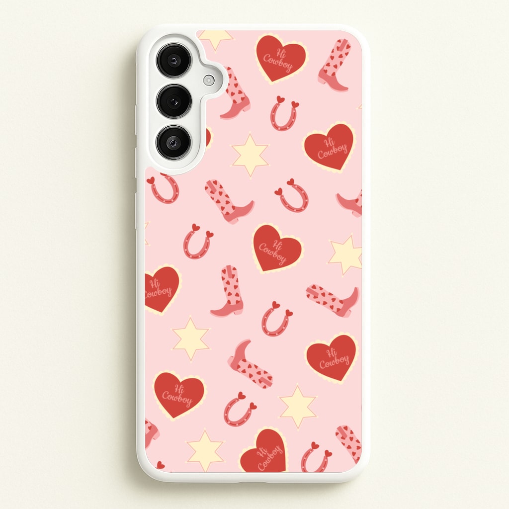 Hi Cowboy - Western - Western Phone Case for Galaxy A34