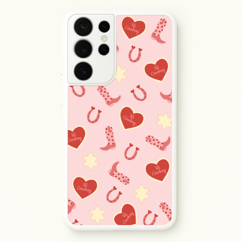 Hi Cowboy - Western - Western Phone Case for Galaxy S21 Ultra