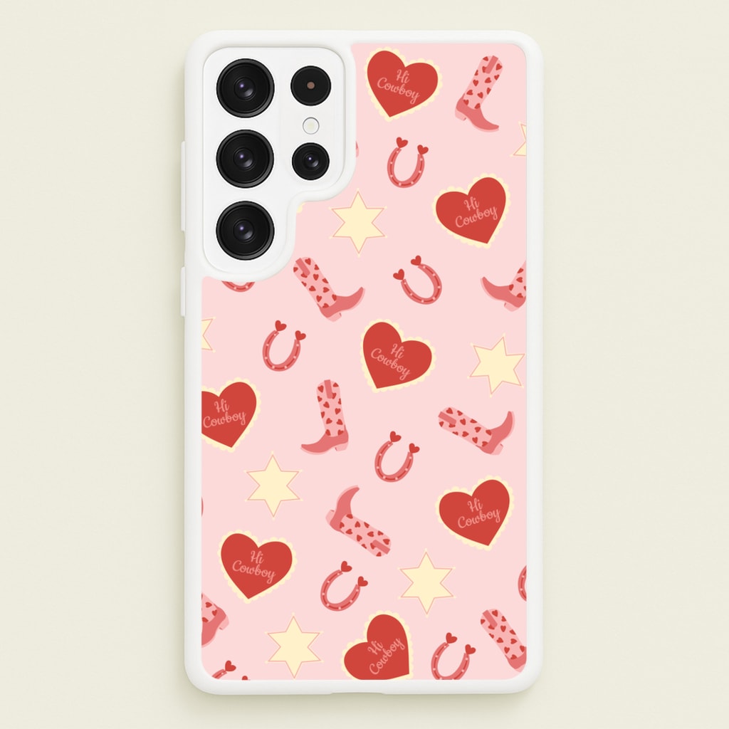 Hi Cowboy - Western - Western Phone Case for Galaxy S22 Ultra